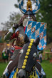 Medival Knight riding on his horse