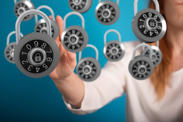 security data code digital in hand