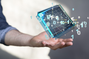 concept of network, internet communication, big data.