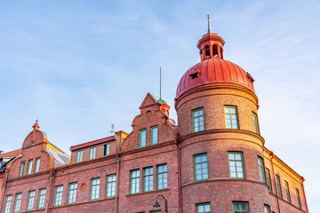 Wall Mural - Beautiful brick building in central Sundsvall, Sweden