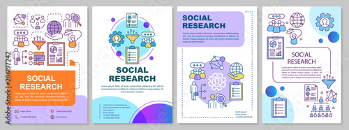 Cuadros en Lienzo Social research brochure template layout