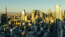 Time Lapse Of The Densely Packs Buildings Of Tokyo Japan At Sunrise