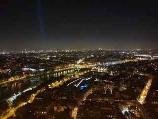 Wall Mural - Paris city view at night, France