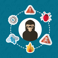 technology internet security flat design