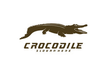 Crocodile Logo Vector. Alligator Emblem Template Illustration