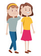 © Jemastock - Teenagers friends smiling and greeting cartoons
