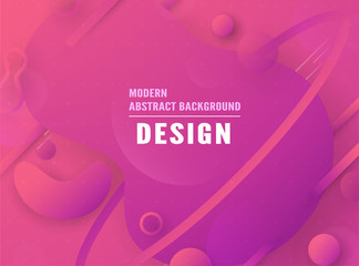 Wall Mural - Modern abstract background in liquid and fluid style. Trend design of the world. 3D illustration template for web banner, business presentation.