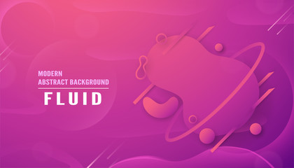 Wall Mural - Modern abstract background in liquid and fluid style. Trend design of the world. 3D illustration template for web banner, business presentation.
