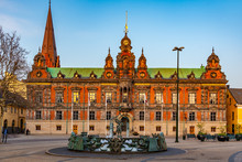 Sunset View Of The Town Hall In Malmo, Sweden