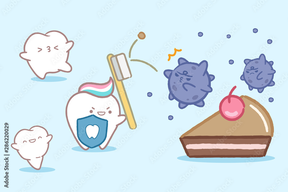 cartoon tooth decay Stock Vector | Adobe Stock