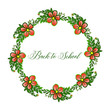 © StockFloral - Border of leaf flower frame, for template decoration of card back to school. Vector