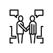 © WEBTECHOPS - Black line icon for negotiate