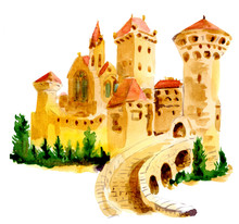 Old Castle Watercolor