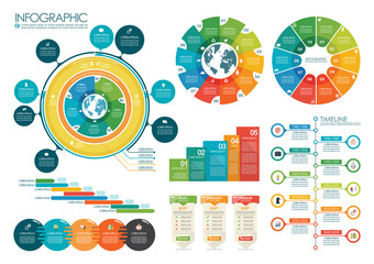 Infographic circle chart template