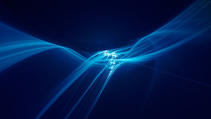 Wall Mural - abstract blue background element on black. fractal graphics 3d illustration. three-dimensional compo