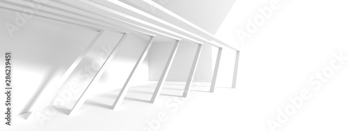 Minimal Architecture Design. White Industrial Wallpaper