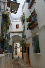 Cordoba,Spain,2,2014;White architecture and traditional street