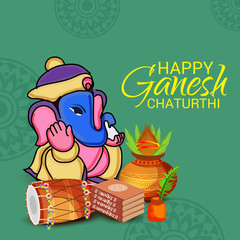 Wall Mural - Happy Ganesh Chaturthi