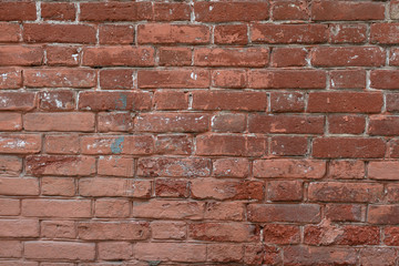 Old Red Brick Wall with Lots of Texture backdrop copy space