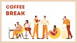 © inspiring.team - Coffee break concept. Group of people drink