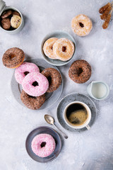 Wall Mural - Sweet donuts with coffee