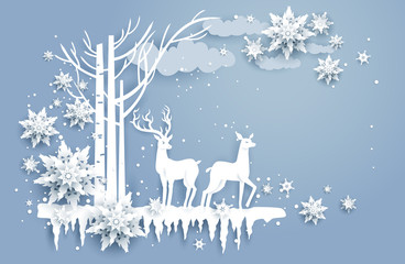 Papier Peint - Natural winter design