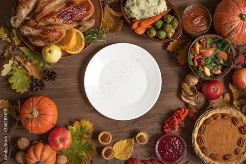 Fotografía Thanksgiving dinner background