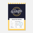 © venithepooh - Robusta coffee beans packaging label design template.