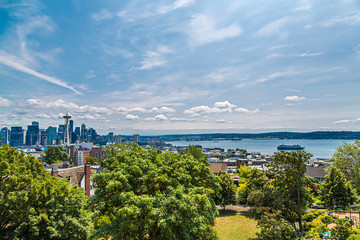 Fototapete - A view of Seattle from Kerry Park on Queen Anne Hill