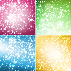 Wall Mural - abstract colorful backgrounds set with multiple light sparkles - eps10 vector