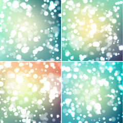 Wall Mural - abstract colorful backgrounds set with multiple light sparkles - eps10 vector