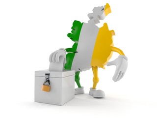 Canvas Print - Ireland character with vote ballot