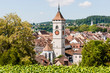 Schaffhausen, St. Johann, Kirche, Kirchturm, Altstadt, Rosengarten, Munot, Rhein, Ostschweiz, Sommer, Schweiz