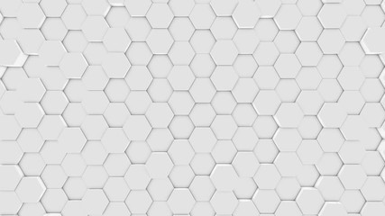 Hexagons sliding back and forth background, seamless loop