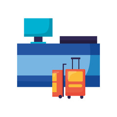 Poster - Isolated airport attention vector design