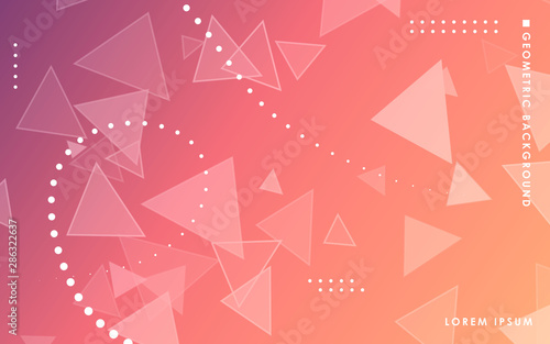 Fotografía Purple gradient abstract triangle geometric background