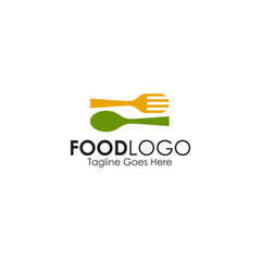 Poster - Food logo design with using spoon and fork icon illustration