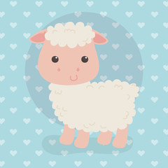 Sticker - cute sheep animal farm character