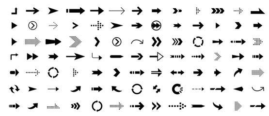 Canvas Print - A set of 119 arrows for websites
