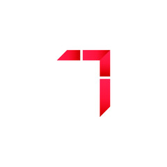 7 Number logo design vector element
