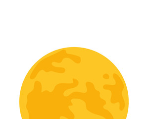 Sticker - cute full moon isolated icon