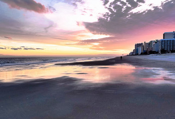 Sunset on Myrtle Beach, SC Coast