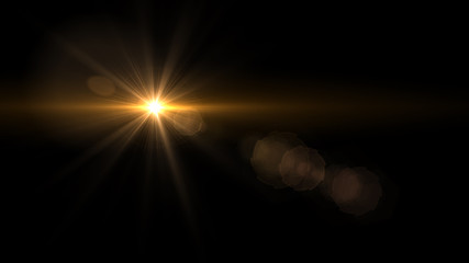 Wall Mural - lens flare light over black background. easy to add overlay or screen filter over photos.