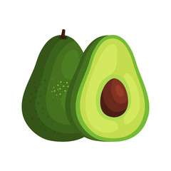 Poster - fresh avocado vegetable nature icon