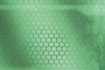 Wall Mural - green hexagon abstract background