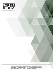 Wall Mural - leaflet, brochure, flyer template with abstract modern transparency polygon geometric pattern for bu