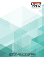 Wall Mural - leaflet, brochure, flyer template with abstract modern transparency polygon geometric pattern for bu