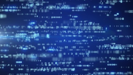 Leinwandbilder - digital code background number zero and one running cloud computing technology concept