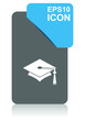 Education black and blue vector pointer icon on white background in eps 10