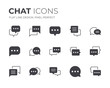 Chat Bubble Icons Set